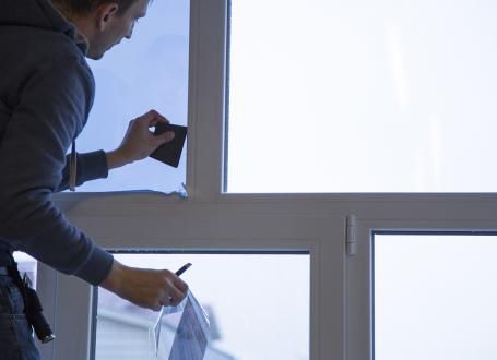 Fenster Montage Schutzfolie